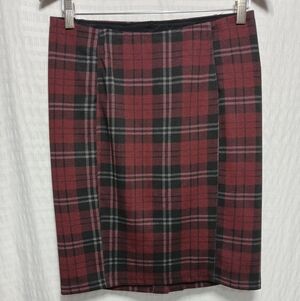 Liverpool Pull On Stretch Plaid/ Tartan Skirt. Ladies Size 8 petite